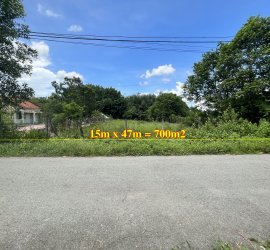 Bán Đất Thổ Cư -Củ Chi.700m2. 15m x 47m.Nhà Đất Thái Mỹ Củ Chi.Nhà Đất Phú Hòa Đông Củ Chi