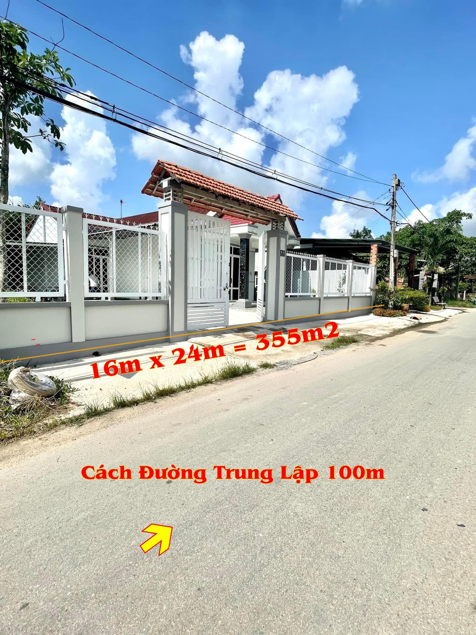 Bán Biệt Thự Vườn Củ Chi-355m2. 16m x 24m. Có 200m2 Thổ Cư. Nhà Ở Củ Chi
