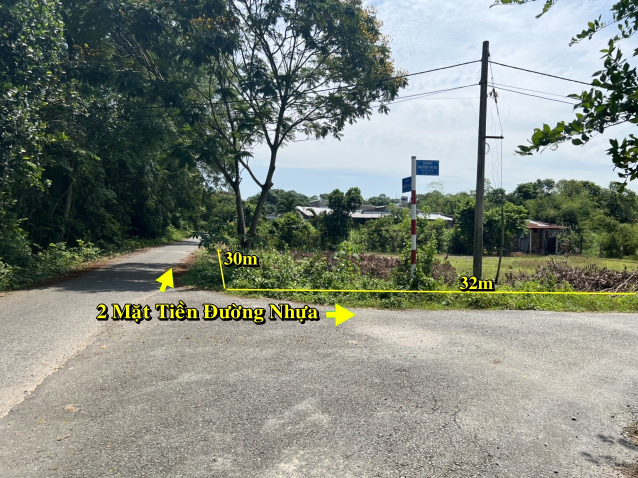 Đất Thổ Cư Củ Chi.Đất 2 Mặt Tiền Đường Nhựa. Xã Thái Mỹ. 962m2. 30m x 32m.Bán Nhà Đất Củ Chi.Nhà Đất